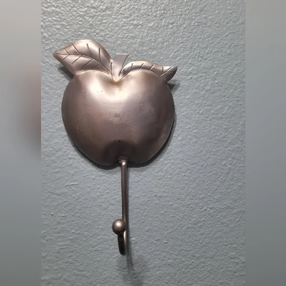 Vintage Silver Apple Wall Hook